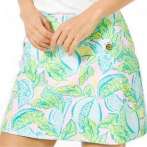 Lilly Pulitzer Knit Madison Skort in Urchin Pink and Vitamin Sea Like New